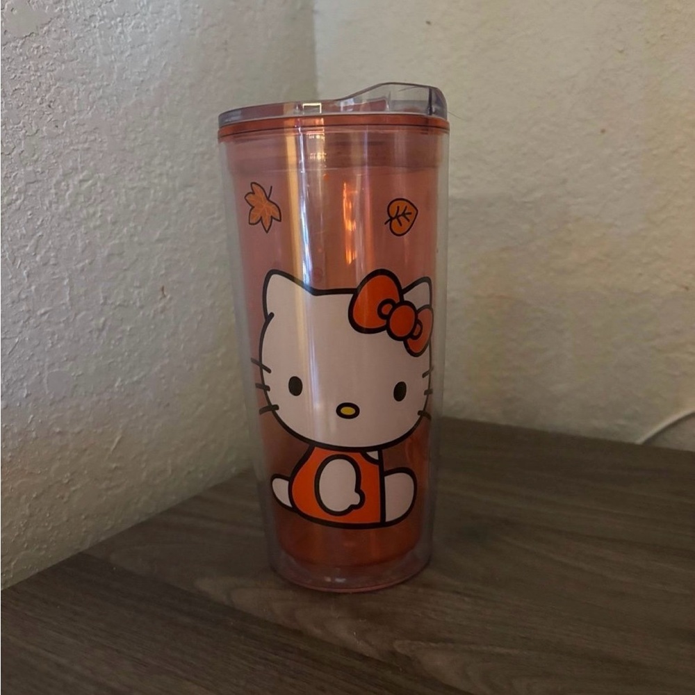 Cute Fall Festive Orange Hello Kitty Tumbler 2023 season
